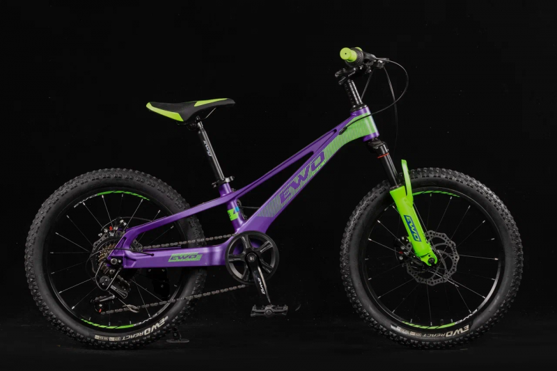 Велосипед скоростной EWO 20" COLA  магниевый сплав 7ск VIOLET/GREEN фиолетовый / Зелёный