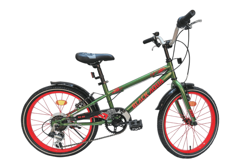 Велосипед детский скоростной  Black Aqua Sport 20" (6 ск. ) хаки-оранжевый