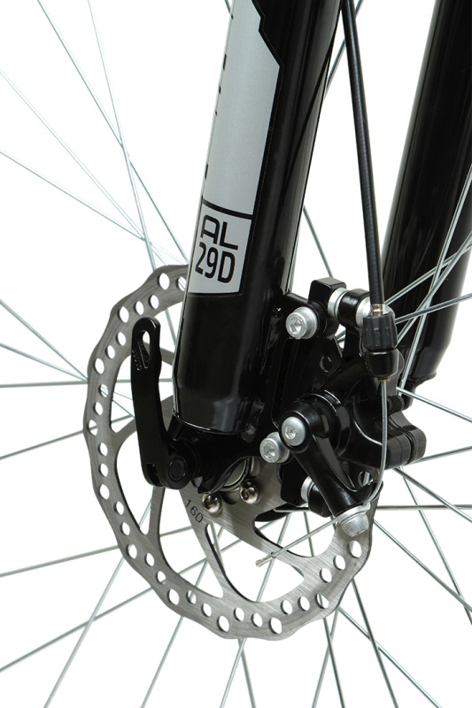 Велосипед ALTAIR AL 29 D 2021 21 скорость,рама алюминий, рама 19" черный/серебристый 