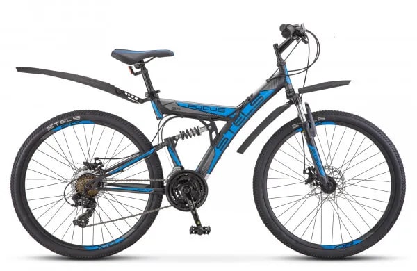 Велосипед STELS Focus MD 27.5" 21-sp V010 18" Черный/синий