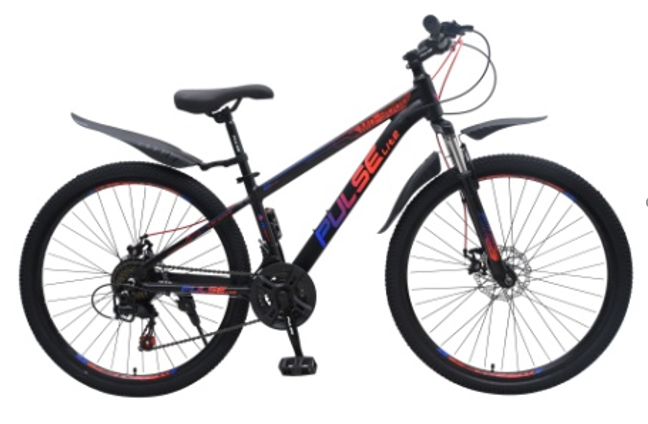 Велосипед Pulse Lite 24" MD3000 24" 21 ск., алюм черный/синий/красный
