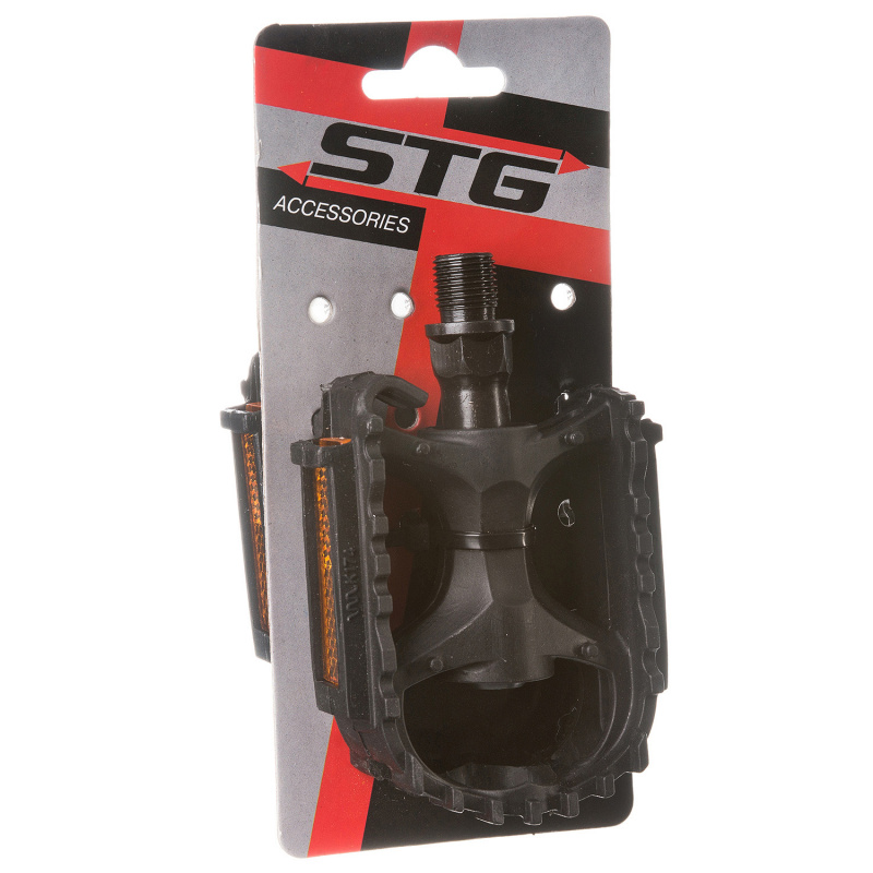 Педали STG FP-628, ось 1/2", пластик, черные
