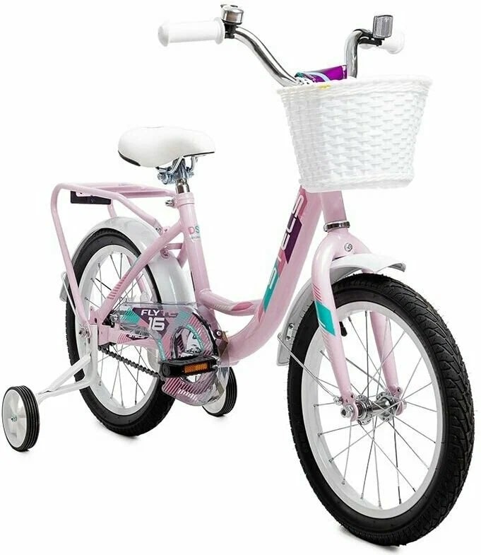 Велосипед детский с доп колесами Stels Flyte 16" Z011 ( 11 розовый )