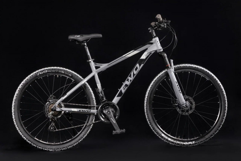 Велосипед скоростной EWO 27.5" 4500 аллюминий 21 ск скрытая проводка GRAY/BLACK / Серый/черный