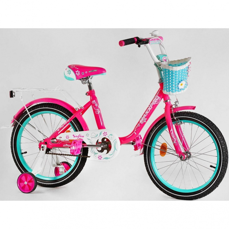 Велосипед детский Maxpro Sofia 18" розово-бирюзовый