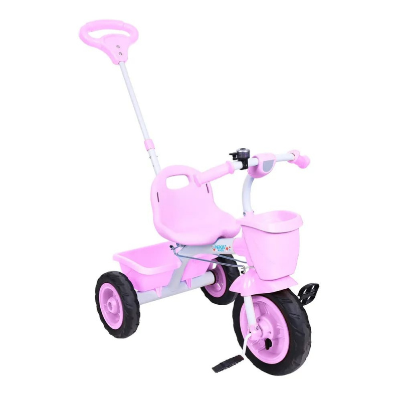 Велосипед детский трехколесный с родительской ручкой ВДН2/3 розовый для детей от 1,5 лет.
