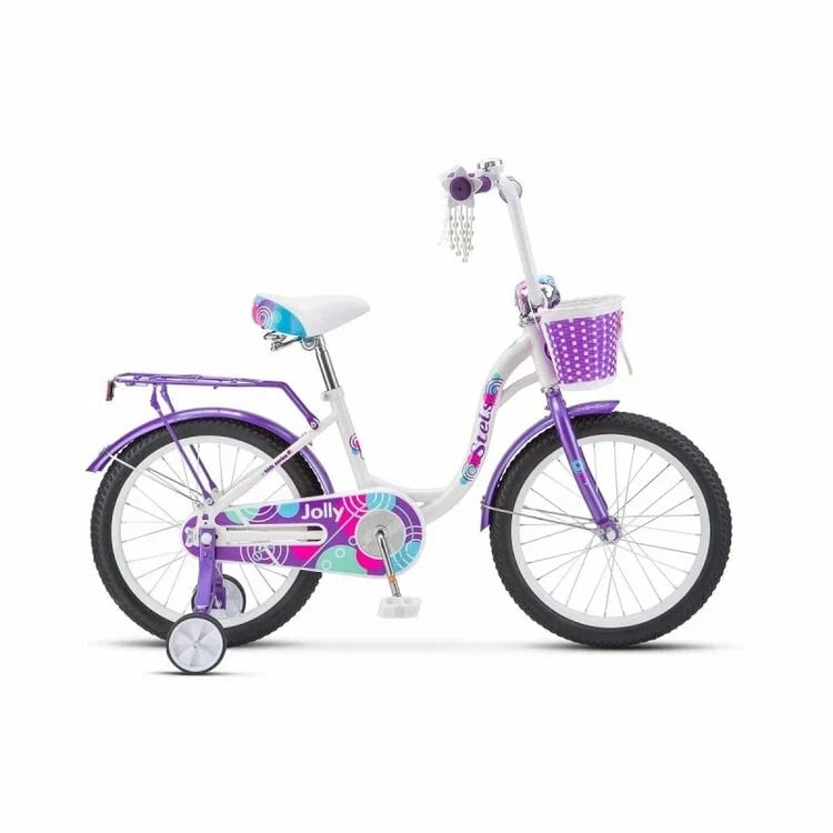 Велосипед детский с доп колесами STELS Jolly 18" V010 11" Белый