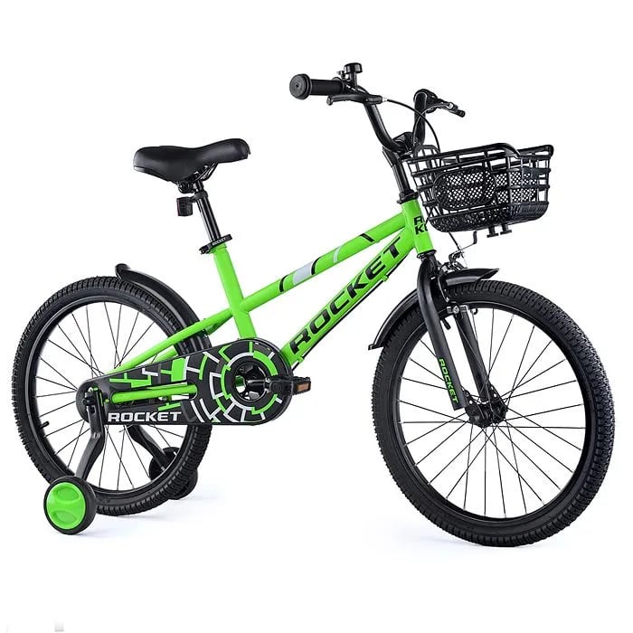 Велосипед детский  Rocket 100 20" , цвет зеленый (доп.колеса)