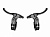 Ручки тормозные TRIX для BMX, под "два пальца", алюминиевые, для рулей 22,2-23,8 мм, черные 