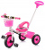 Велосипед трехколесный детский с съемной родительской ручкой ROCKET (розовый)