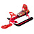 Снегокат «Тимка спорт 4-1» со спинкой ТС4-1/GR принт сиденья: с граффити на красном