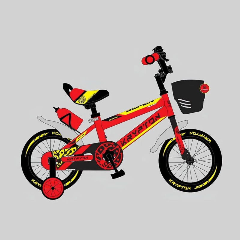 Велосипед детский 14" Krypton Super KS01RY14 красный жёлтый