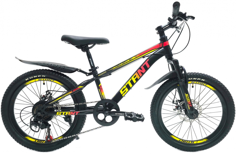 Велосипед скоростной (M) 20" STANT MD2000 11", 7 скоростей, сталь черный/желтый