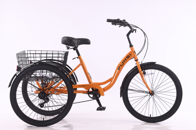 Велосипед трехколесный скоростной (M) Fushi 24"  7ск. FU674 оранжевый