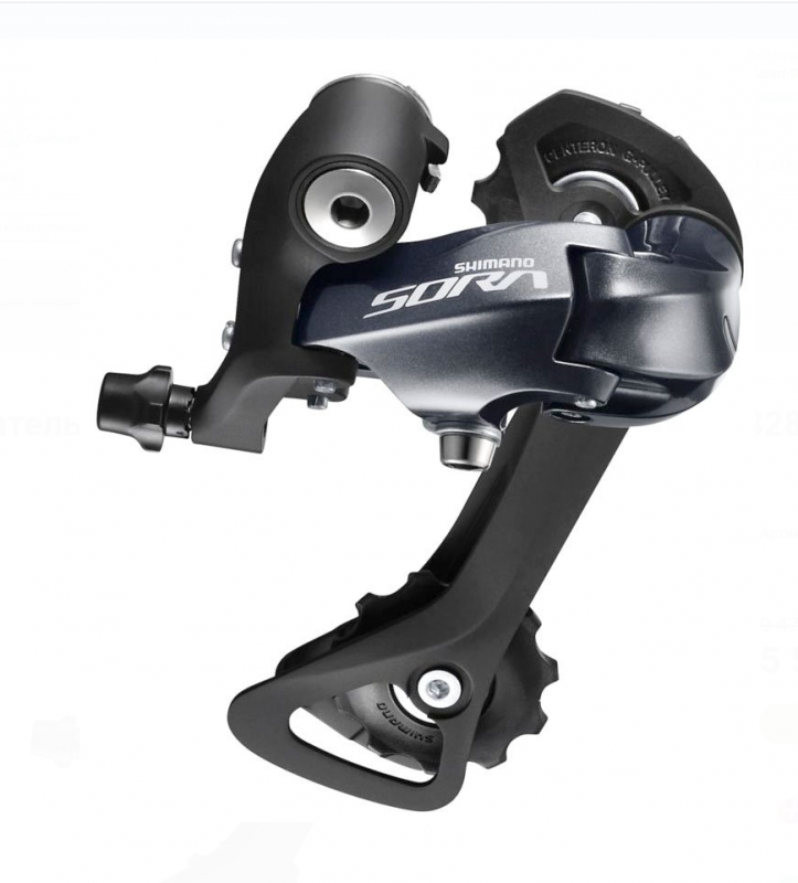 Переключатель задний Shimano Sora, R3000, GS, 9 скоростей, крепление на болт, черный