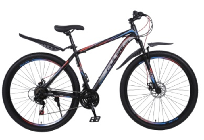 Велосипед Pulse Lite 29" MD 4900" 29" 21 ск. сталь,рама 19" черный/синий/красный