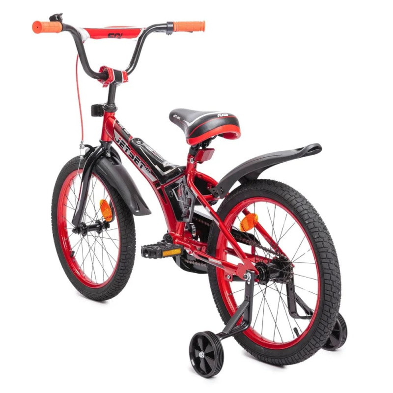 Велосипед детский с доп колесами MaxxPro JetSet (JS-N1802 красный)