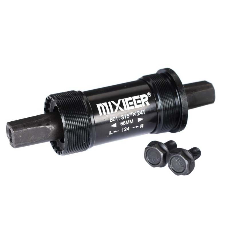 Каретка 124 мм под квадрат картриджная, MIXIEER MX-A125 68x124, пром.подшипники, алюм.чашки и корпус