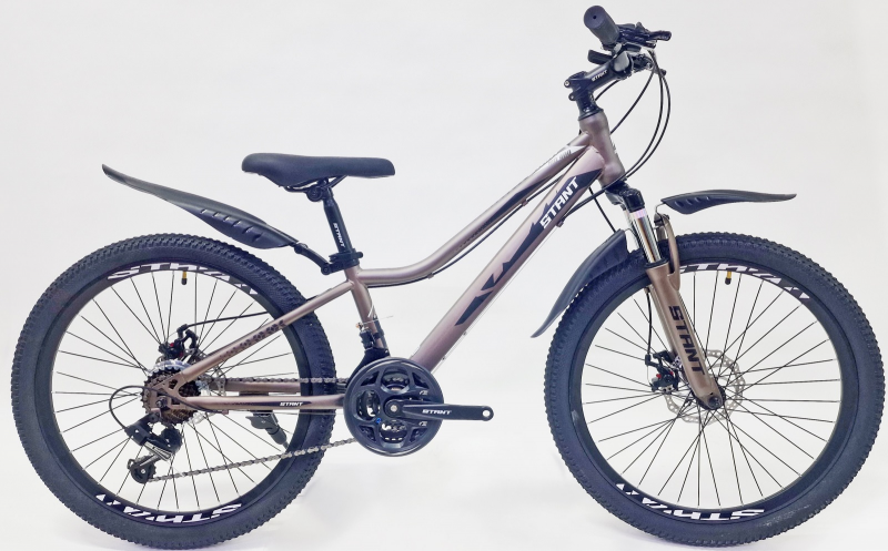 Велосипед скоростной(M) 24" STANT MD400 12", 21 скорость серо-коричневый