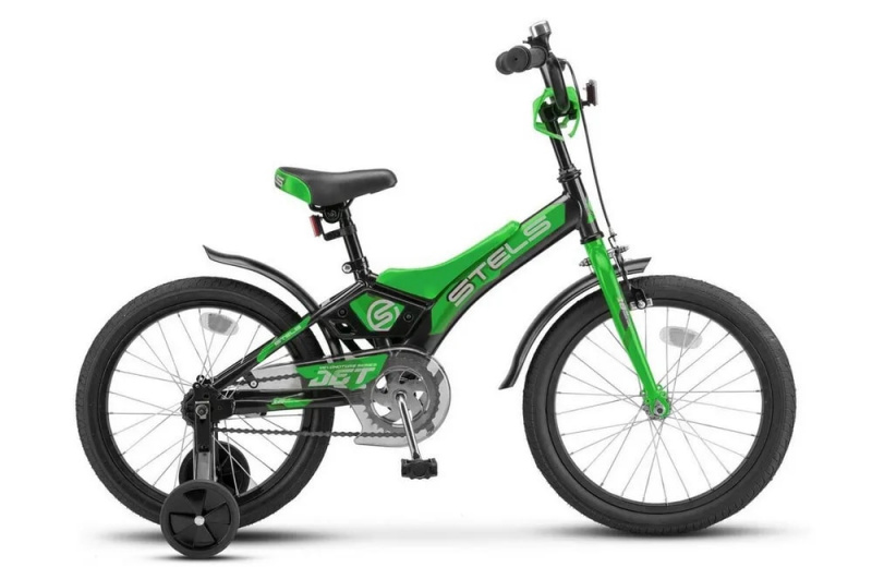 Велосипед STELS Jet 16" Z010  9" Черный/зеленый