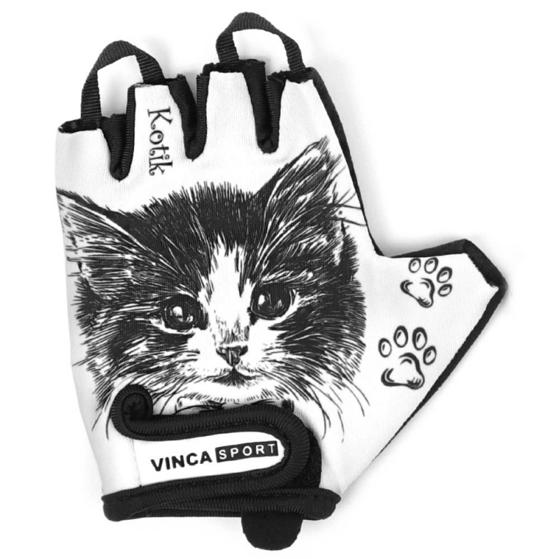 Перчатки велосипедные детские Vinca Sport Kotik , размер 7XS