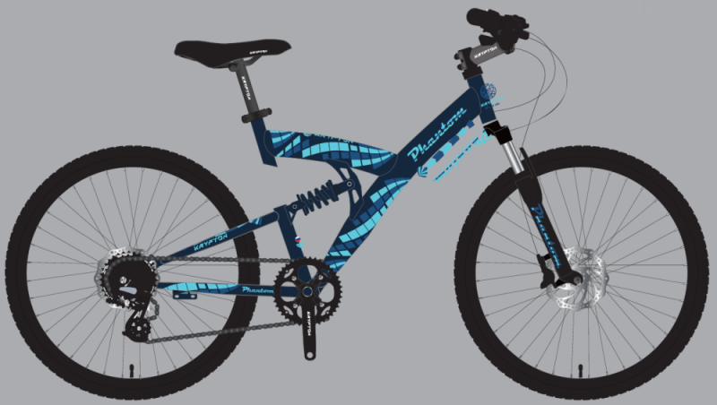 Велосипед 26" рама 18" 21sp KRYPTON PHANTOM синий тёмный металлик