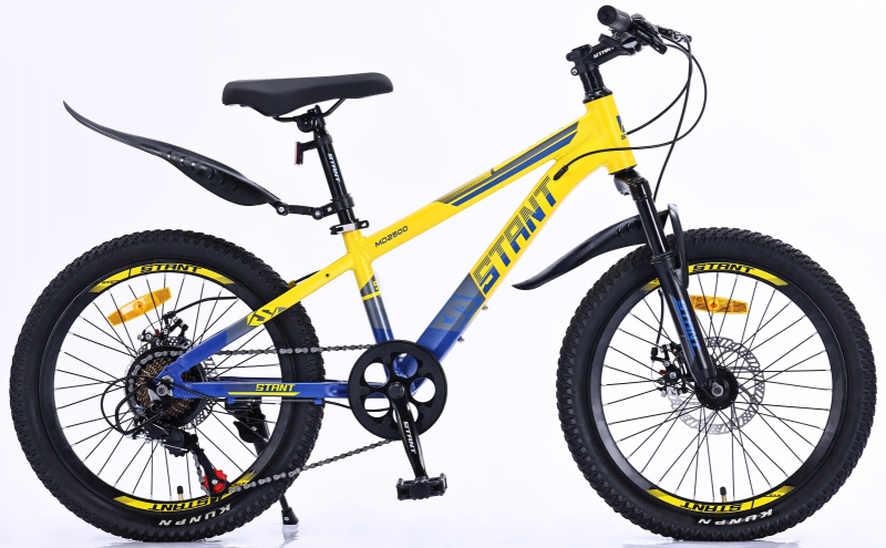 Велосипед скоростной (М) 20" STANT MD2500 10", 7 ск, АЛЮМИНИЙ желтый