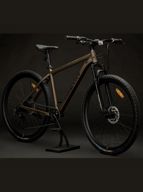 Велосипед (М) скоростной Time Try 26" 9s Алюминиевая рама 17" 15.5кг , TT403 золотой