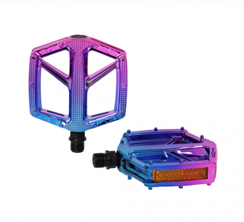 Педаль MTB MIXIEER MX-P556, 9/16 резьба, PP корпус, 1DU подшипник, 108х107мм, с рефлектором, сталь 