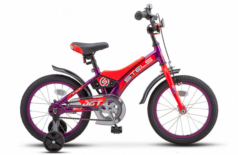 Велосипед STELS Jet 16" Z010  9" Фиолетовый/оранжевый