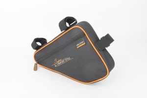 Сумка под раму, карман для телефона внутри сумки, 280*210*60мм, оранжевый кант