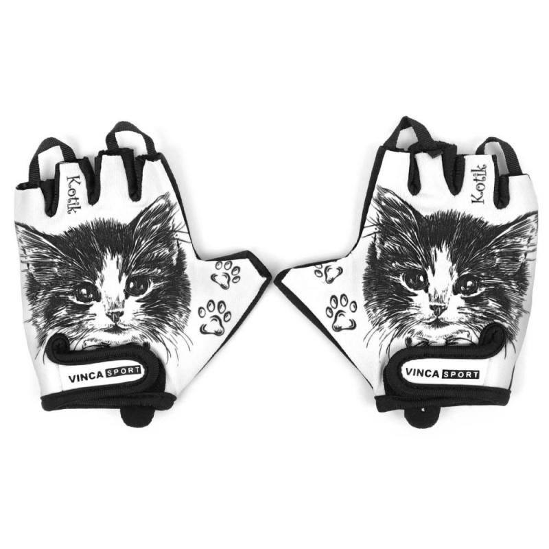 Перчатки велосипедные детские Vinca Sport Kotik , размер 6XS