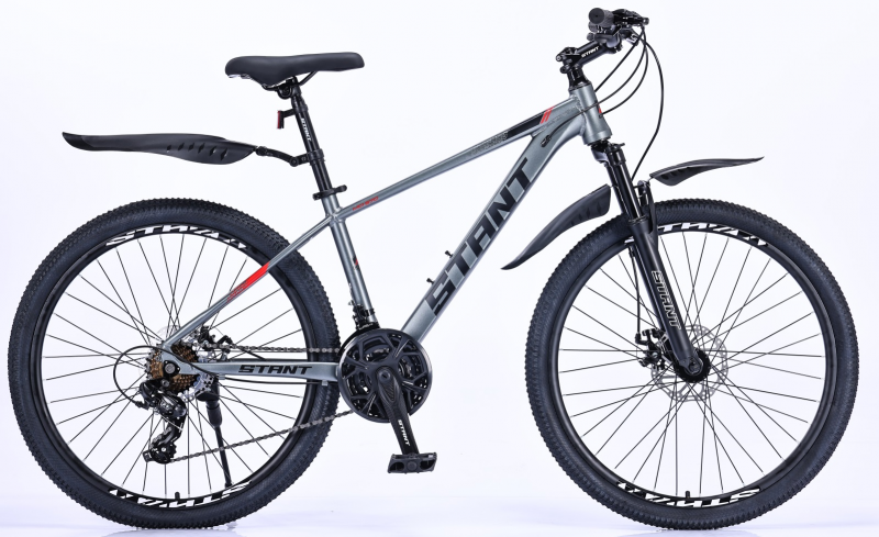 Велосипед скоростной 26" STANT MD670 15", 21 ск, АЛЮМИНИЙ серый/черный