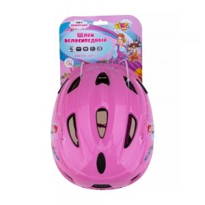 Шлем детский с регулировкой, размер S(48-52см), розовый, рисунок -"принц. Катя", инд.уп. Vinca Sport