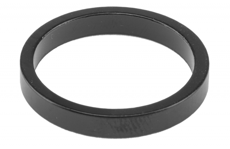Проставочное кольцо рулевой колонки алюминиевое "спейсер", h-5мм, для штока вилки 1-1/8", черное