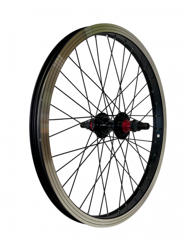 Колесо заднее 20" TRIX BMX обод алюминиевый, усиленный, 406х24,8/32х19.5мм, A/V, анодированный, черн