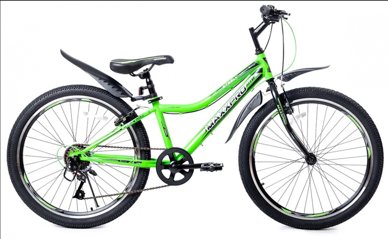 Велосипед скоростной Maxxpro Steely Lite 24" Рама: 12",Сталь салатовый