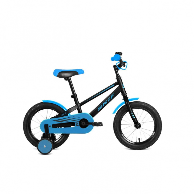 Велосипед детский Скиф 16 (16" 1 ск.) черный/голубой 