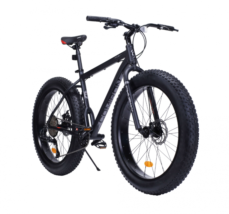 Велосипед фэт-байк 26"x4" рама 17" 24sp COMIRON "CHUBBY" 2023, ригидная вилка чёрный