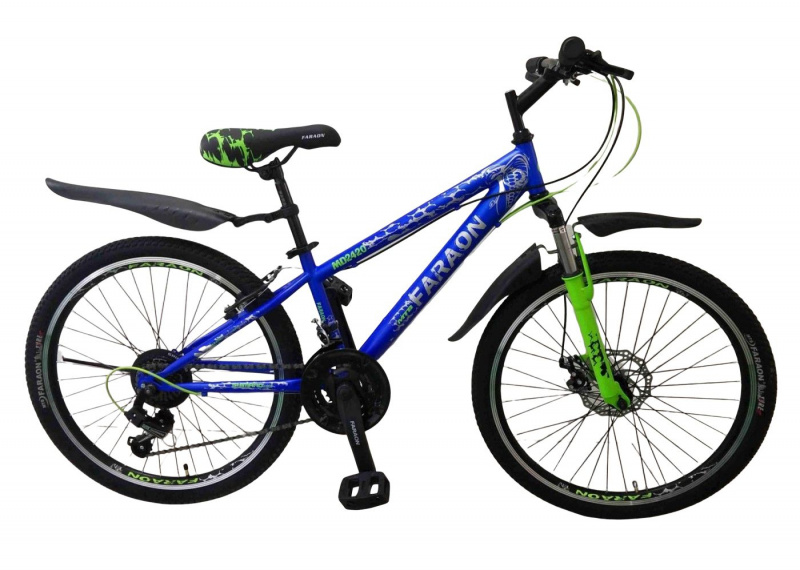 Велосипед Faraon 24" MD2420 (24" 21 ск. Диск, сталь) сине-зеленый