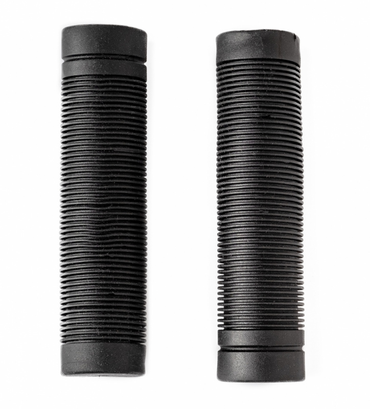 Грипсы резиновые черные с заглушками, длина 120 мм H-G 40