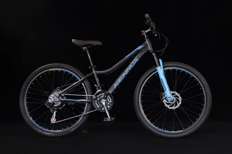 Велосипед скоростной Kennox FURY  26" рама сталь 21ск BLACK/BLUE/Черный/синий