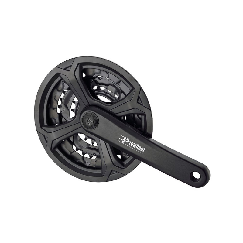 Шатуны-система Prowheel, 3ск., 22/32/42 зуб., 1/2"х3/32",сталь с защитой; шатуны 170мм, алюминий, ре