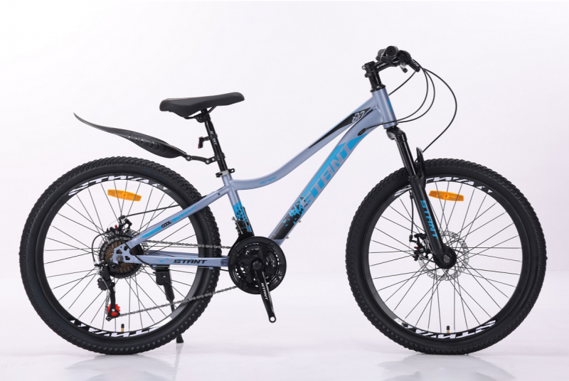 Велосипед скоростной (М) 24" STANT MD4100 рама 12"  сталь , 21 ск, серый/синий