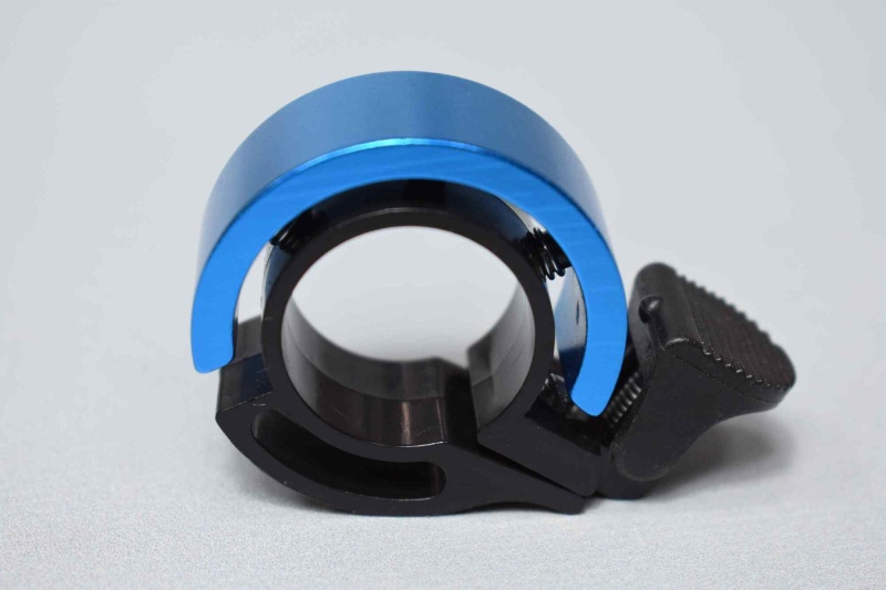 Звонок механический, ударный, кольцевой, Ø 49х17мм, алюминий/пластик, синий