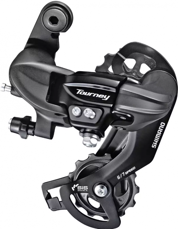 Переключатель задний Shimano Tourney TY300 7/6ск на болт/петух
