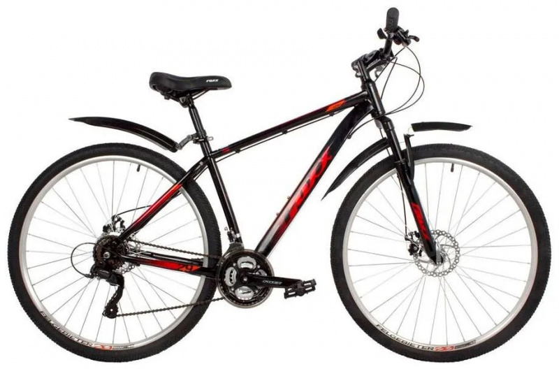 Велосипед скоростной Foxx 29'' AZTEC D черный, сталь, размер 20' (черно/красный)'