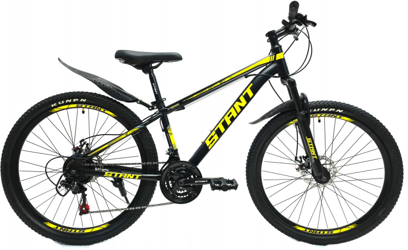 Велосипед скоростной (М) 26" STANT MD6000 15", 21 ск, сталь черный желтый