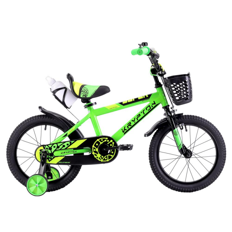 Велосипед детский 16" Krypton Super KS01GY16 неоновый жёлто-зелёный	