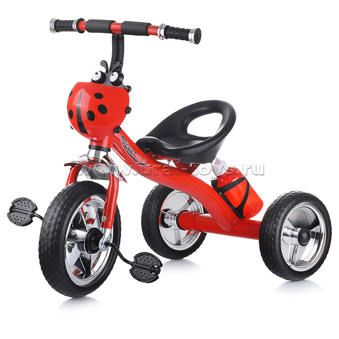 Велосипед 3-х колесныйc Rocket Kids, EVO красный c бутылкой
